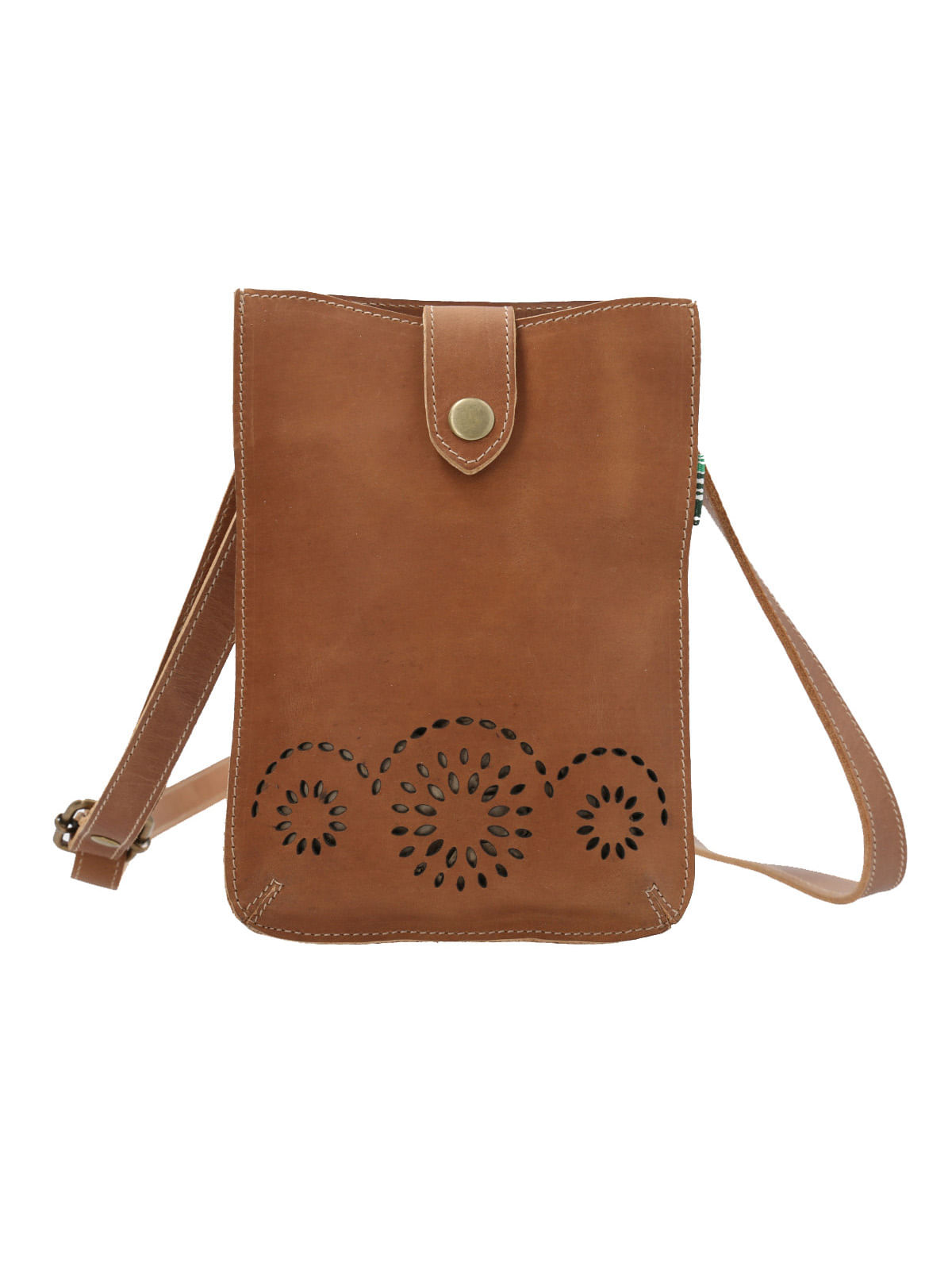 Cartera Cuero Mujer Bolton Cross Café Claro Rockford