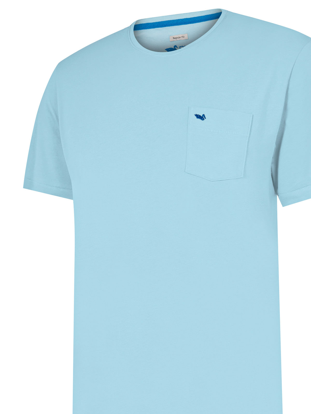 Polera Algodón Orgánico Hombre Basic Celeste Rockford