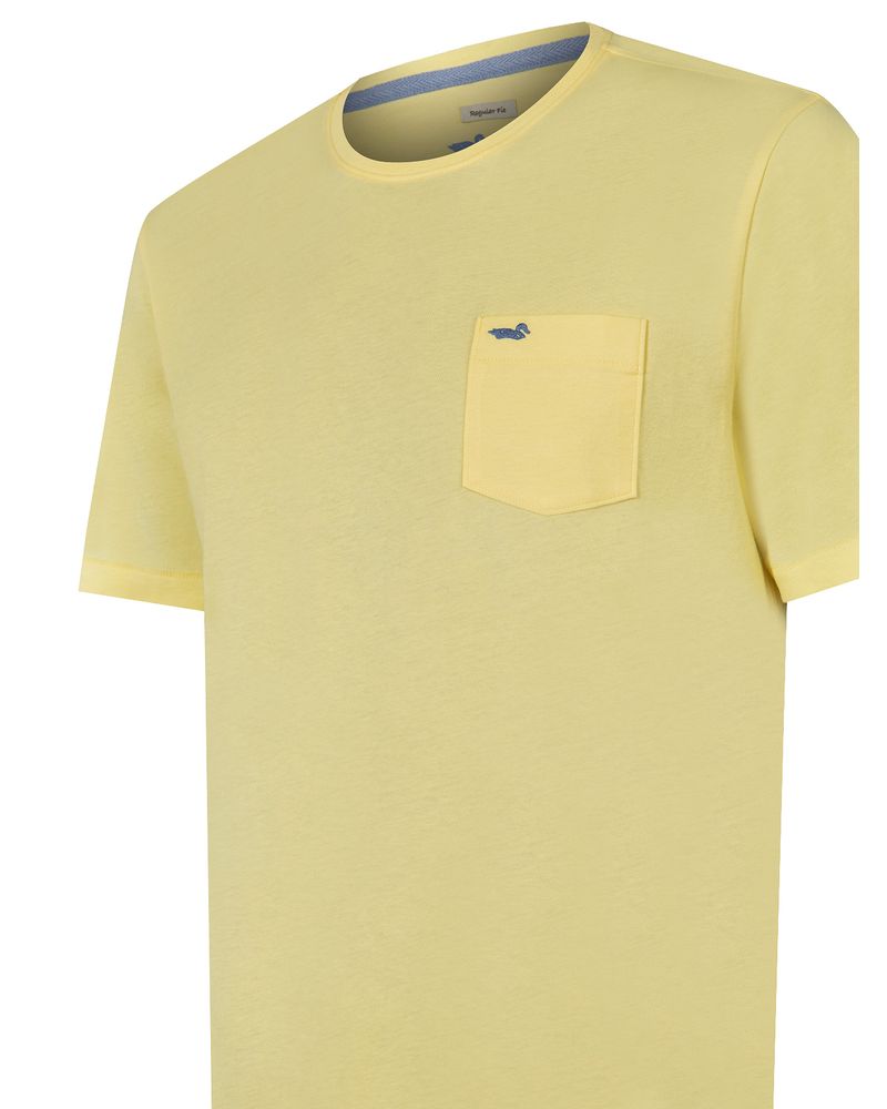 Polera-Algodon-Organico-Hombre-Basic-Amarillo-Rockford