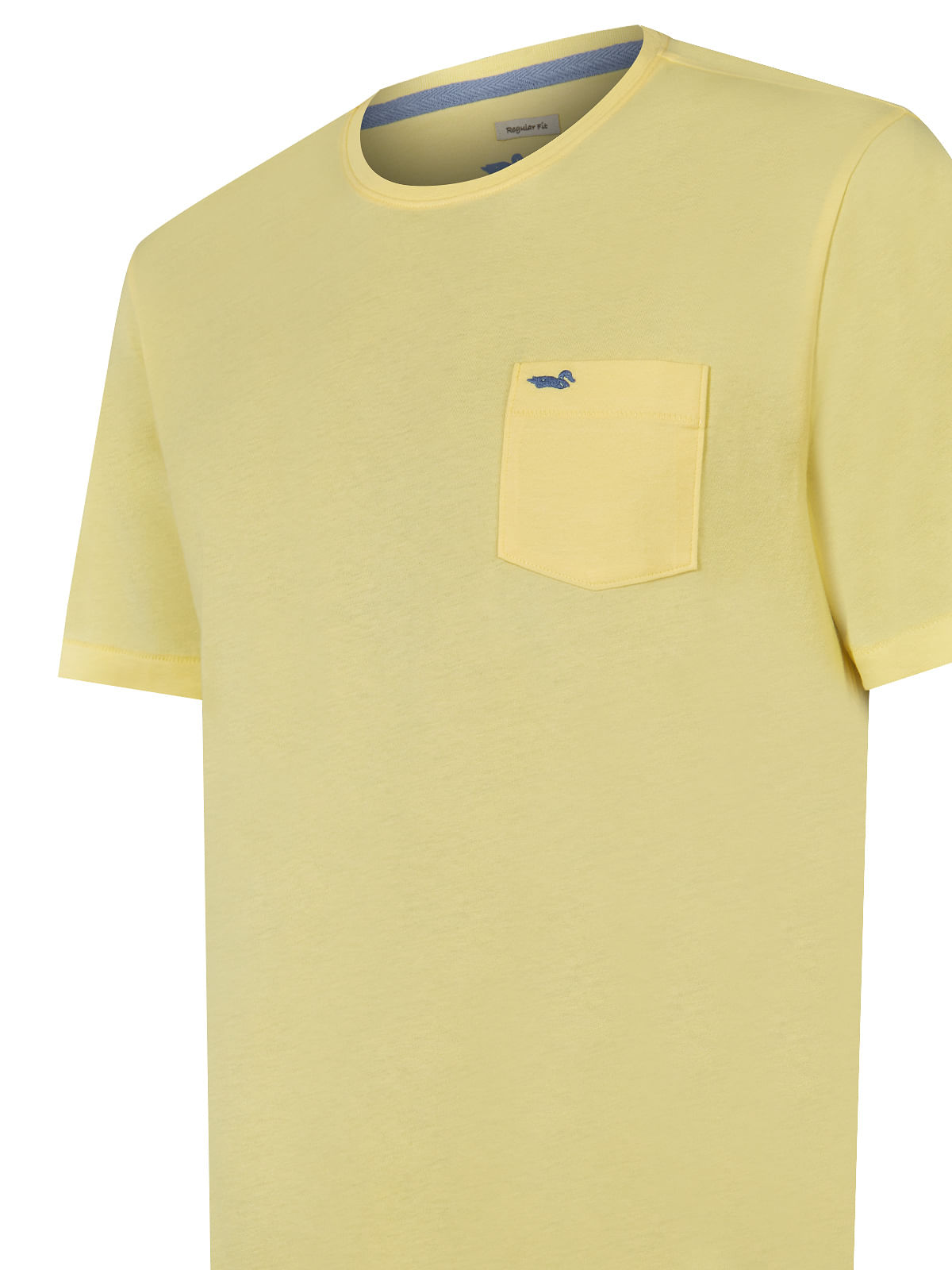 Polera Algodón Orgánico Hombre Basic Amarillo Rockford