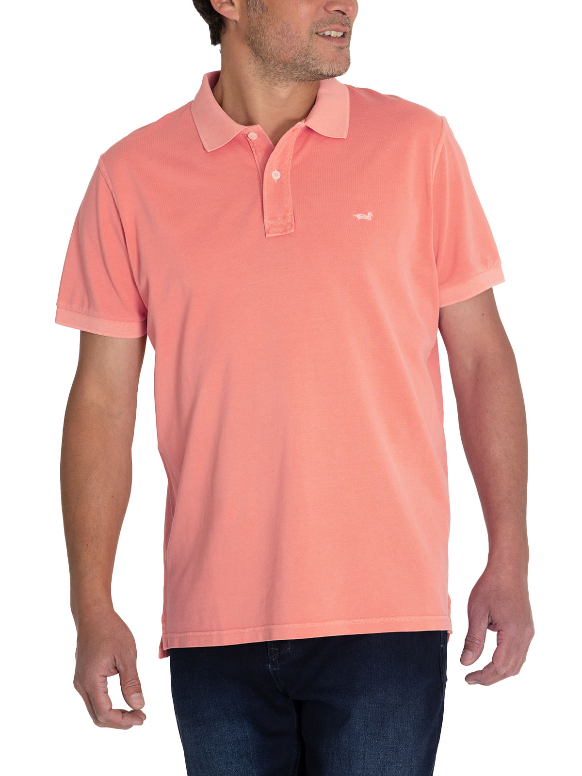 Polera Algodón Orgánico Hombre Piquepro Rosado Rockford