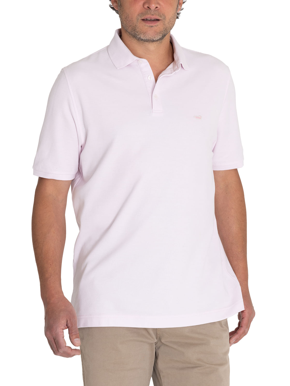 Polera Algodón Pima Hombre Newmitchel Rosado Rockford