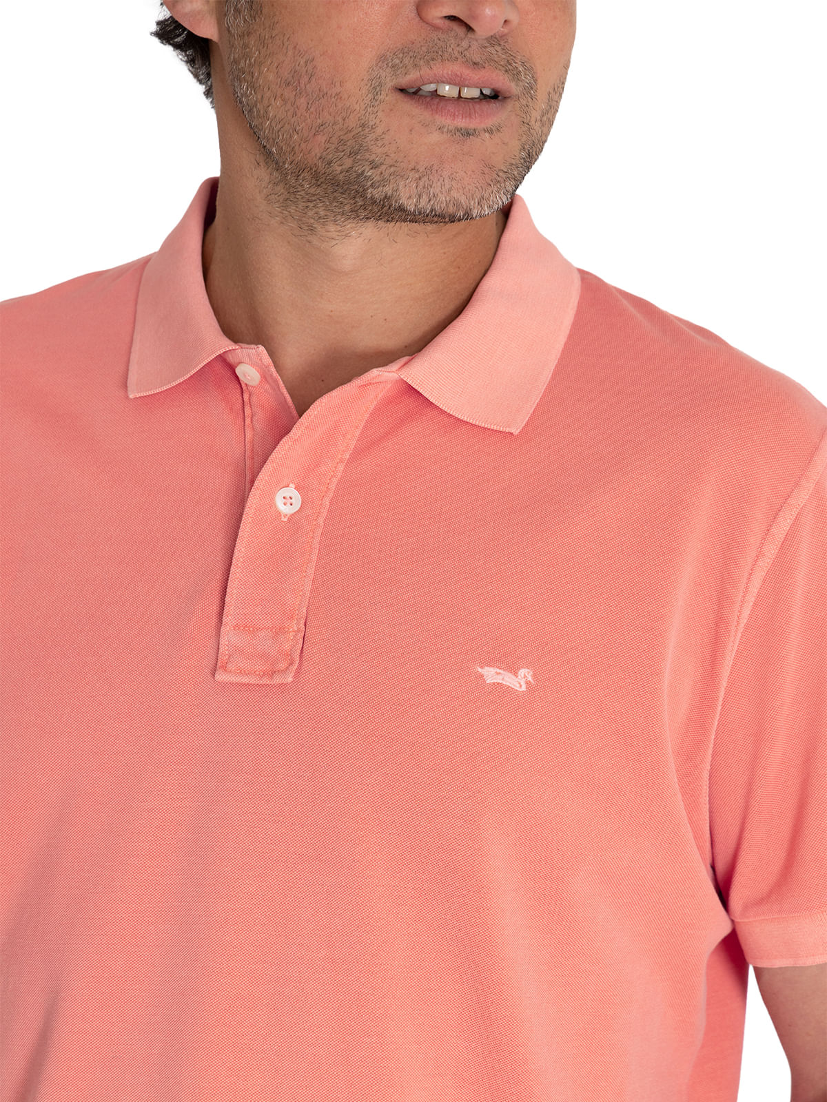 Polera Algodón Orgánico Hombre Piquepro Rosado Rockford