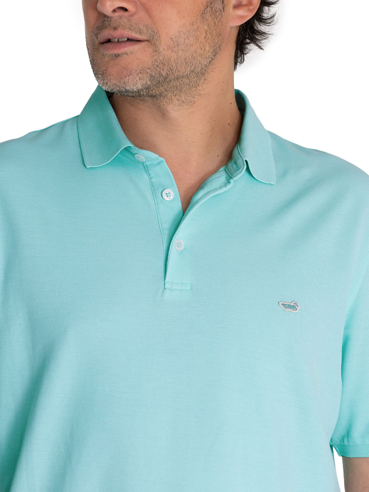 Polera Algodón Pima Hombre Newmitchel Celeste Rockford