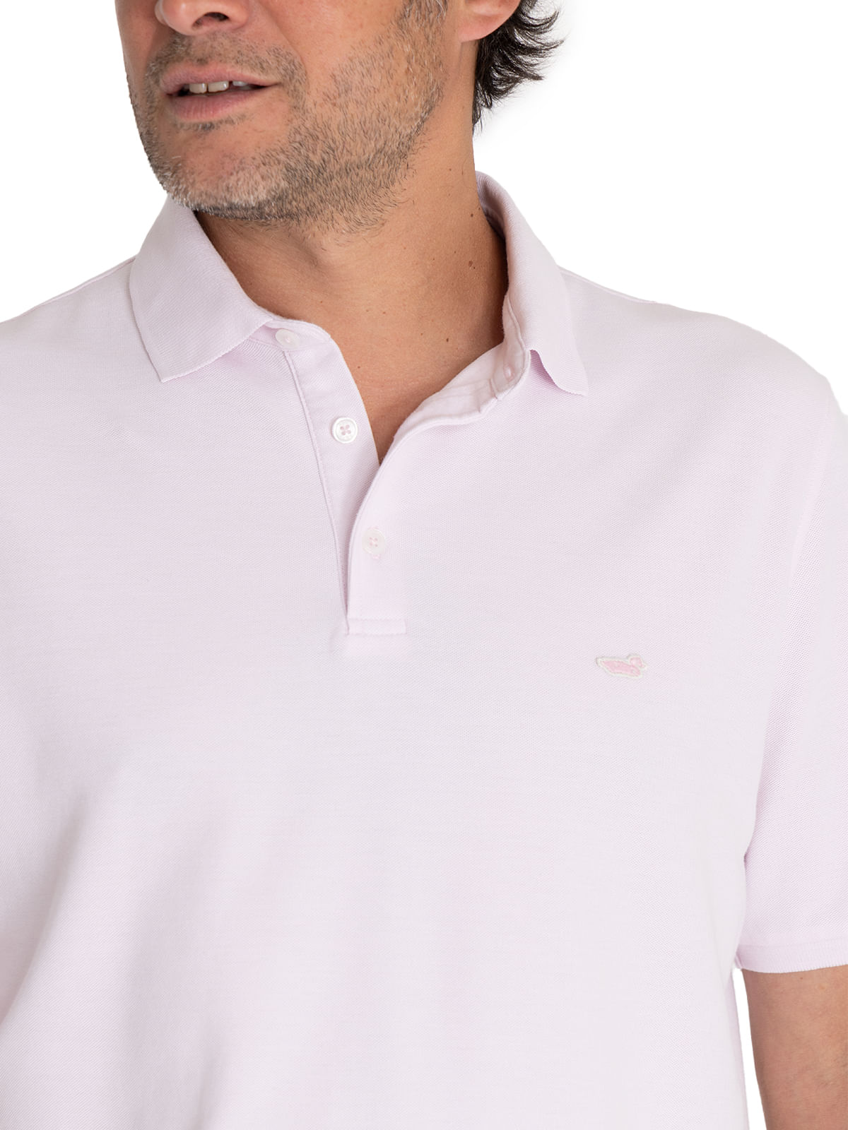 Polera Algodón Pima Hombre Newmitchel Rosado Rockford
