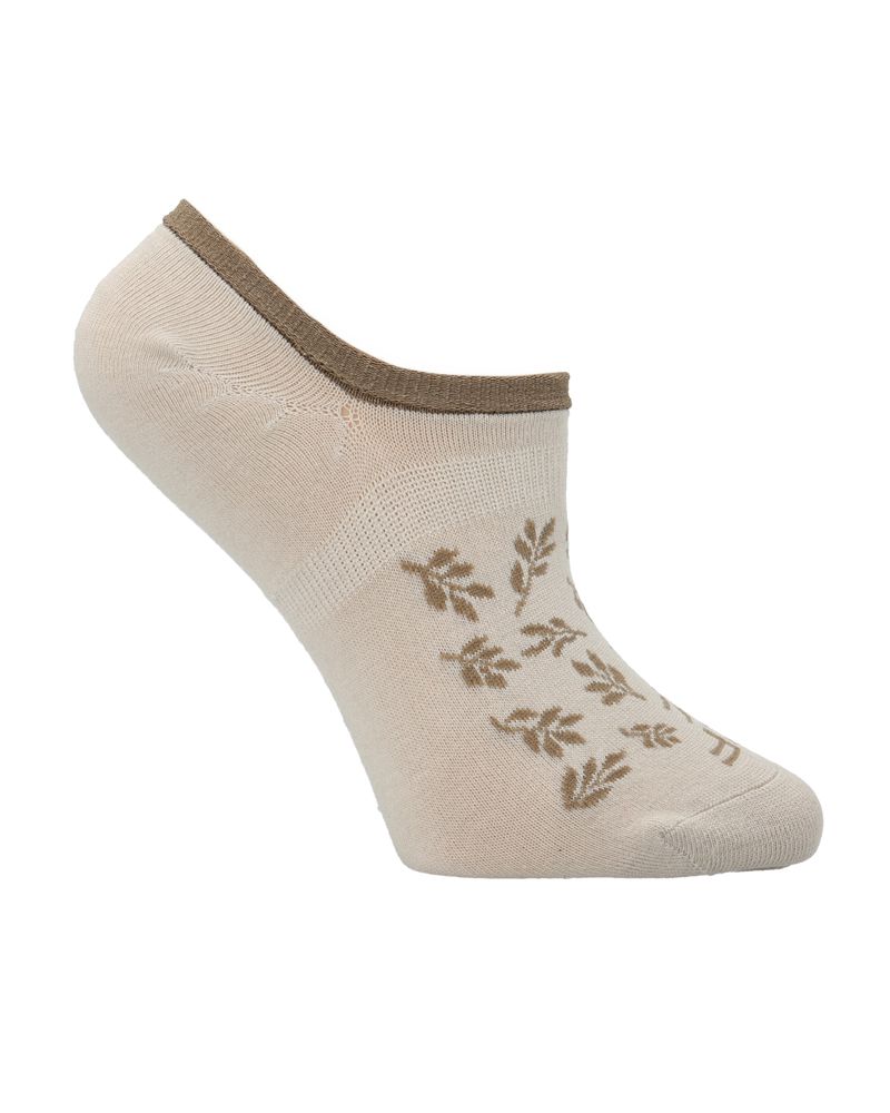 Calcetin-Bambu-Mujer-Inv-Leaves-Beige-Rockford