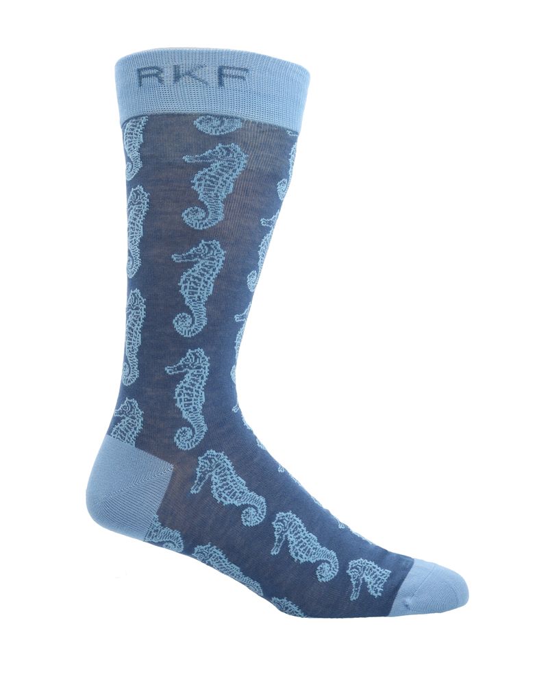 Calcetin-Bambu-Hombre-Seahorse-Azul-Rockford