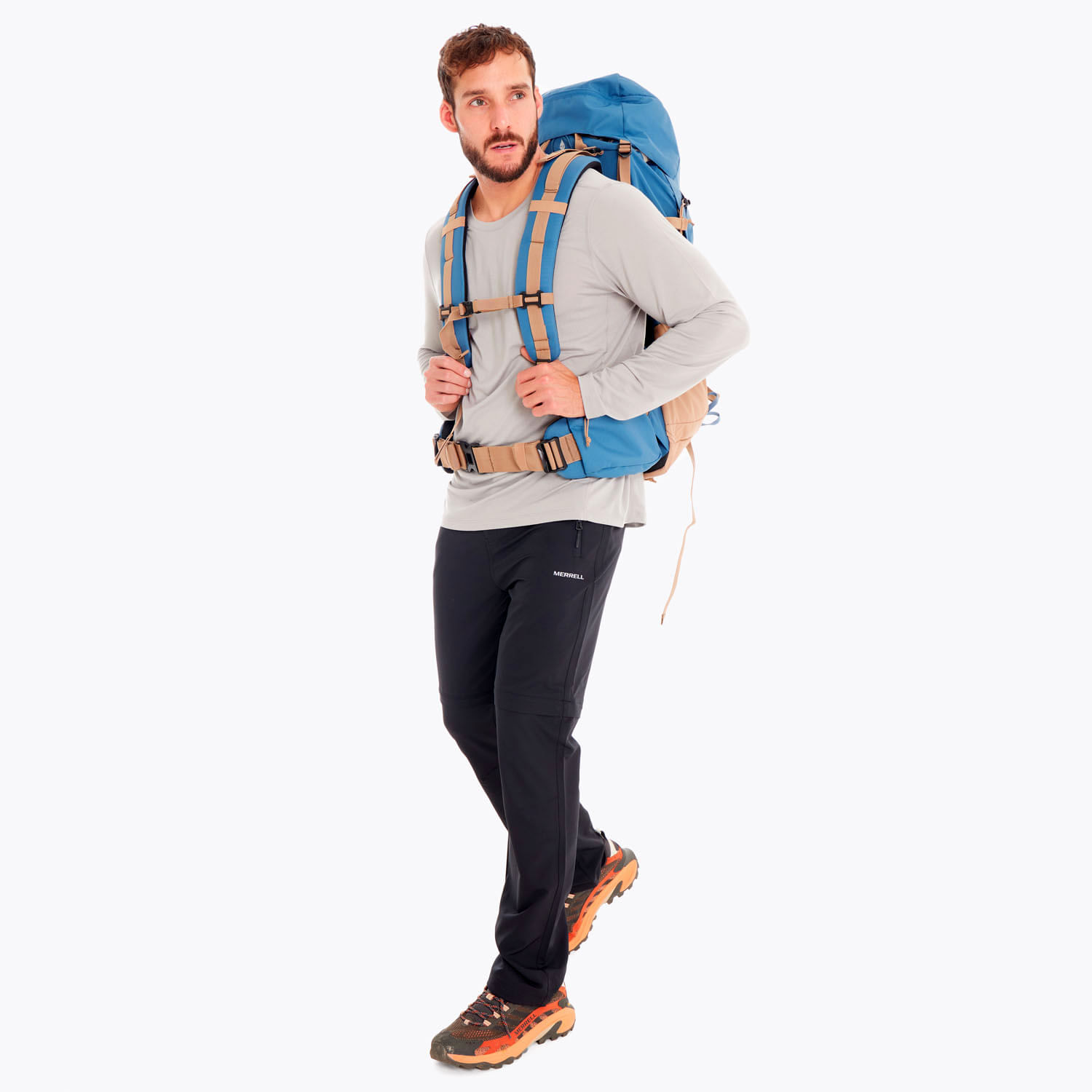Mochila Unisex Expedition 65L Azul/Tierra Merrell