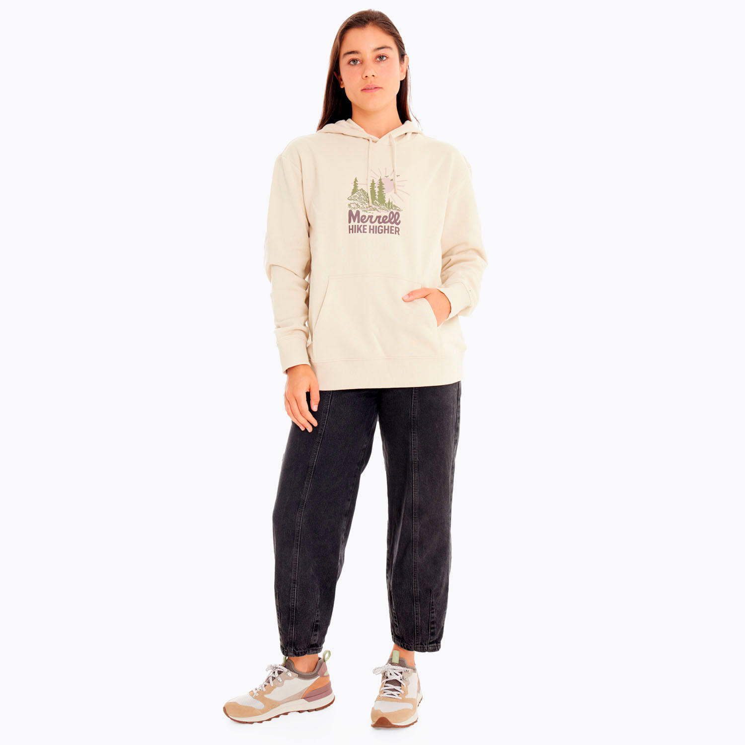 Poleron Mujer Hike Higher Gris Merrell