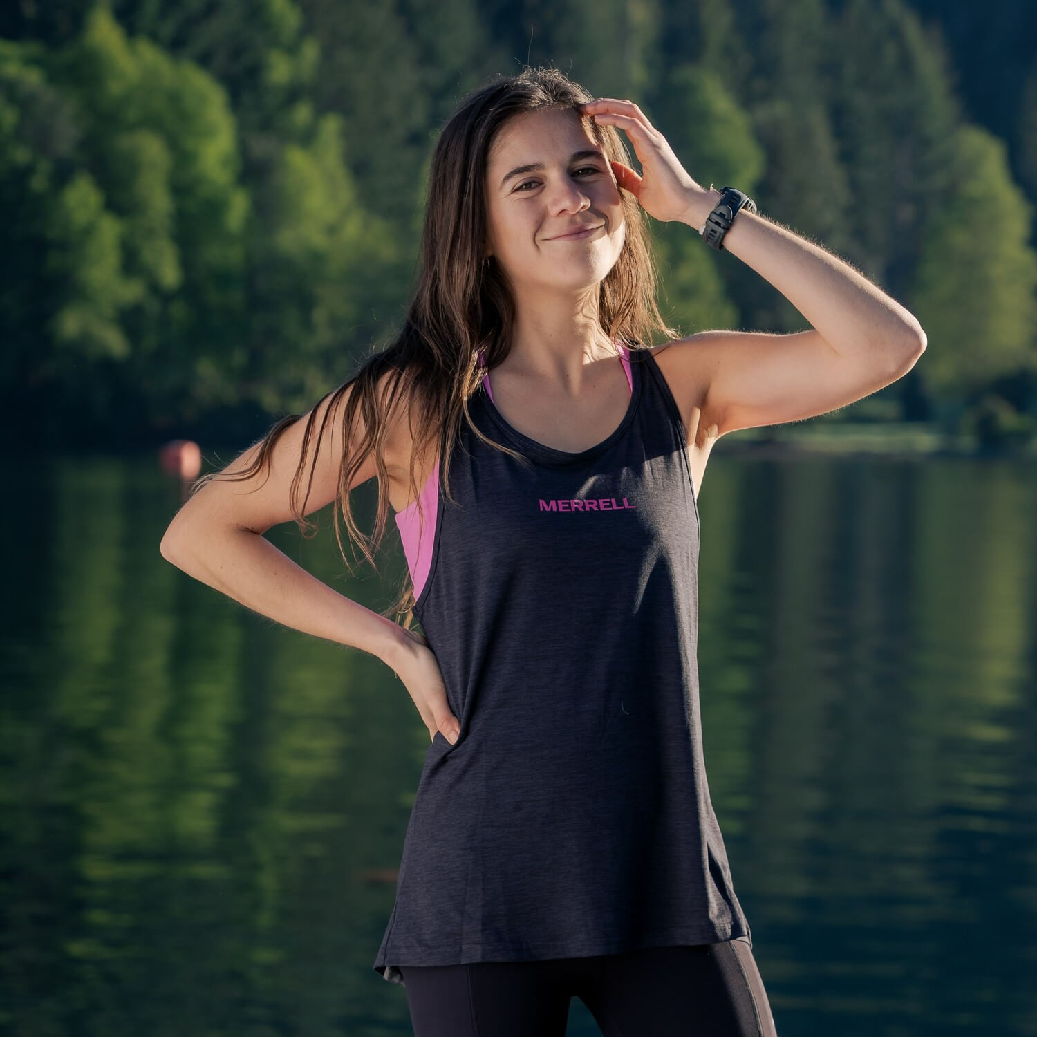 Polera Mujer Trail Running Edición Skyfire Negro Merrell
