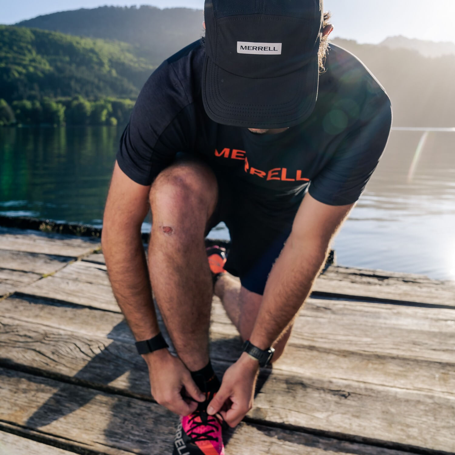 Polera Hombre Trail Running Edición Skyfire Negro Merrell