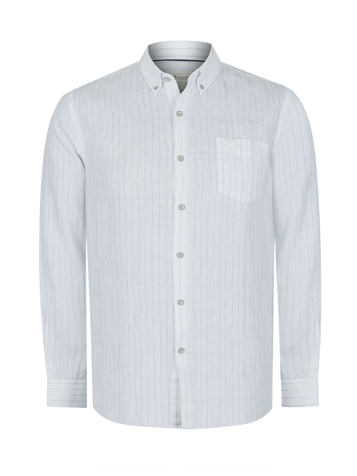 Camisa Lino Orgánico Hombre Fantasy Blanco Rockford