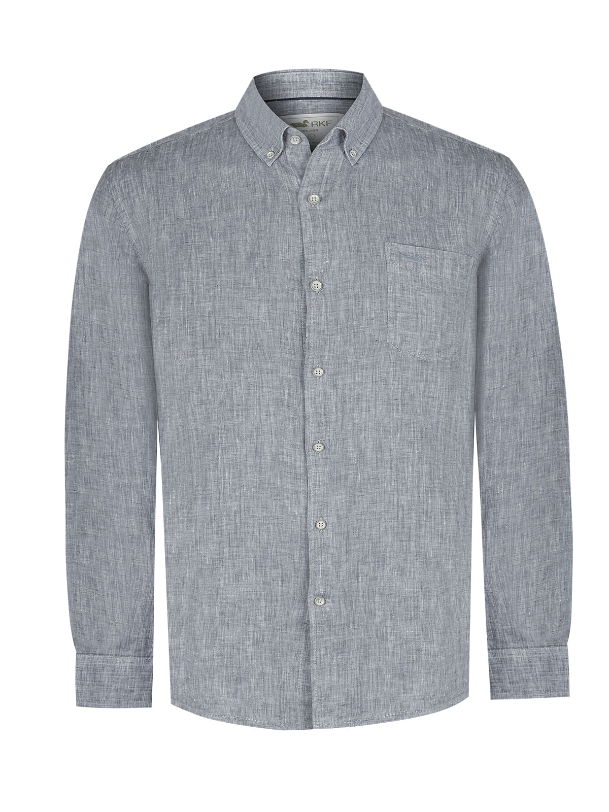 Camisa Lino Orgánico Hombre Fantasy Gris Rockford