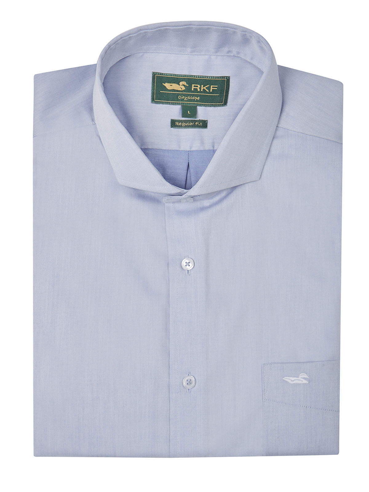 Camisa Cuello Italiano Hombre E.Lifesolid Celeste Rockford