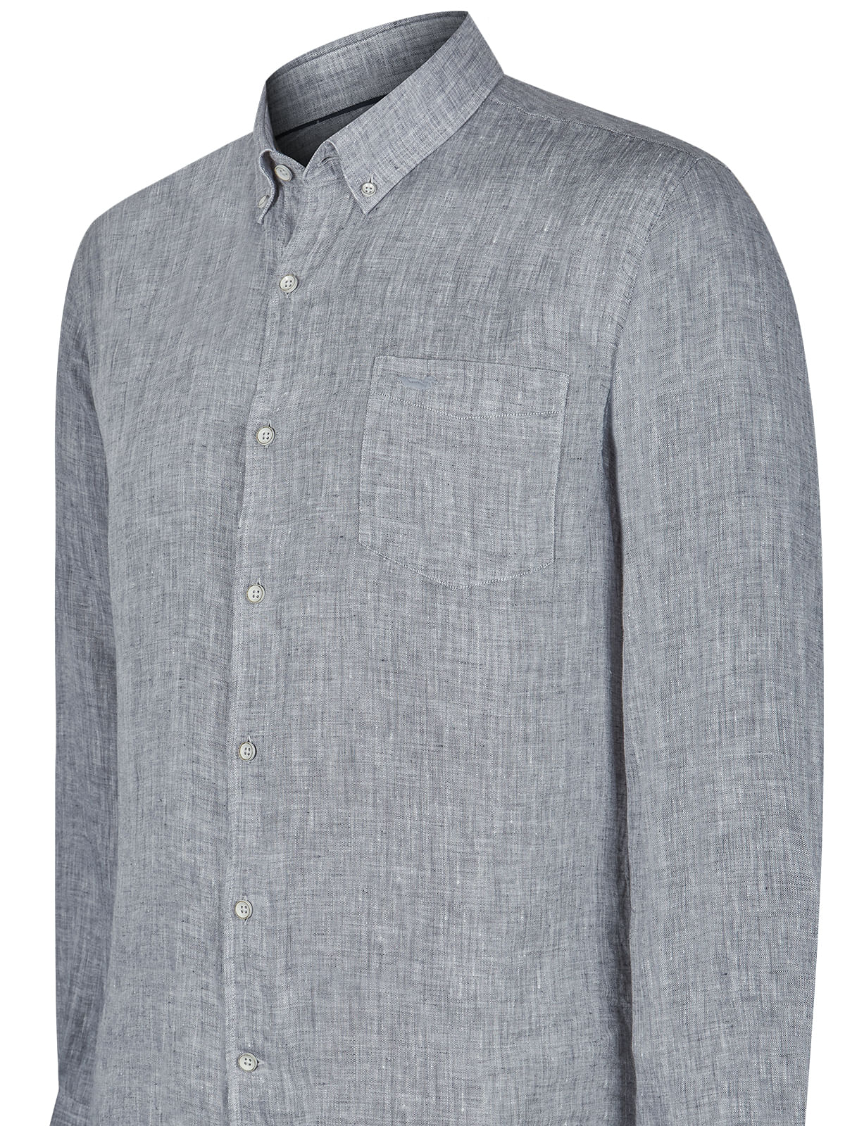 Camisa Lino Orgánico Hombre Fantasy Gris Rockford