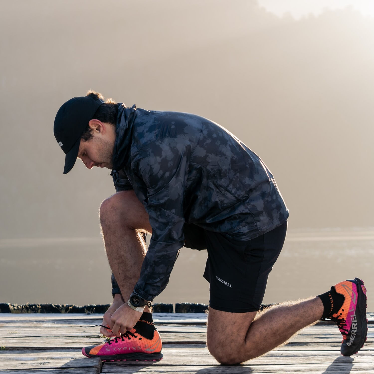 Cortaviento Hombre Trail Running Edición Skyfire Gris Merrell