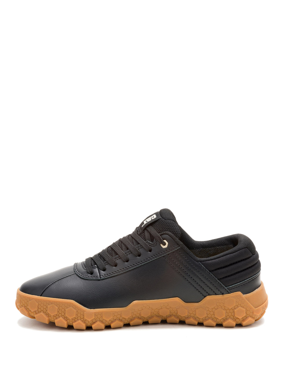 Zapatilla Cuero Mujer Hex + Negra Cat