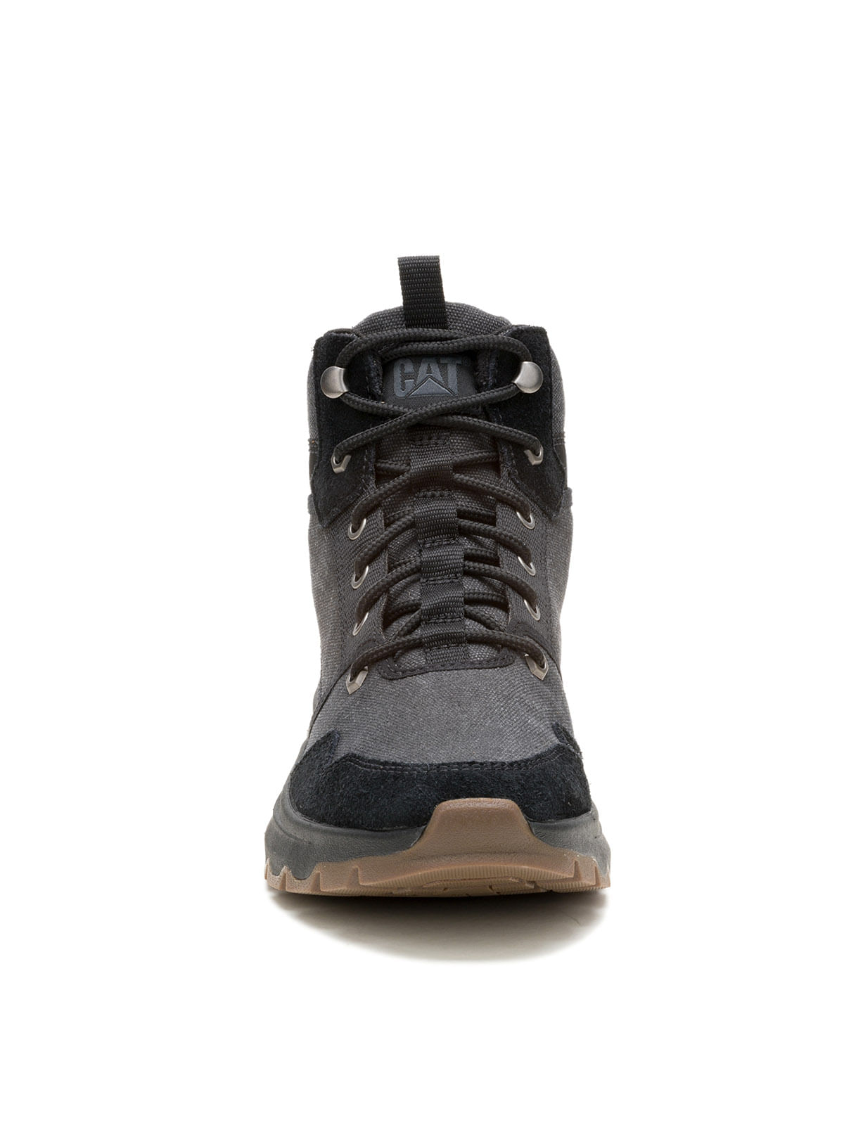 Zapatilla Con Caña Hombre Colorado Sneaker Canvas Negro Cat