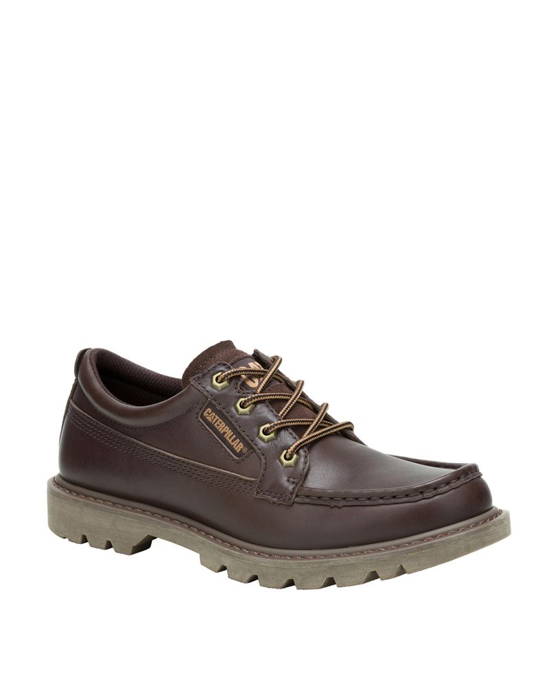 Zapato-Cuero-Hombre-Colorado-Moc-Toe-Low-Cafe-Cat