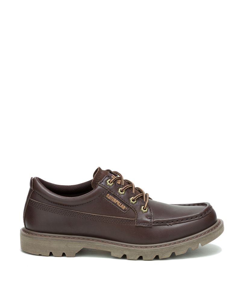Zapato-Cuero-Hombre-Colorado-Moc-Toe-Low-Cafe-Cat