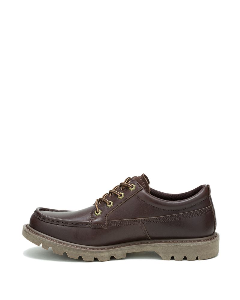 Zapato-Cuero-Hombre-Colorado-Moc-Toe-Low-Cafe-Cat