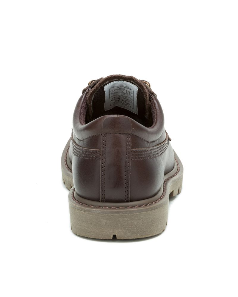 Zapato-Cuero-Hombre-Colorado-Moc-Toe-Low-Cafe-Cat