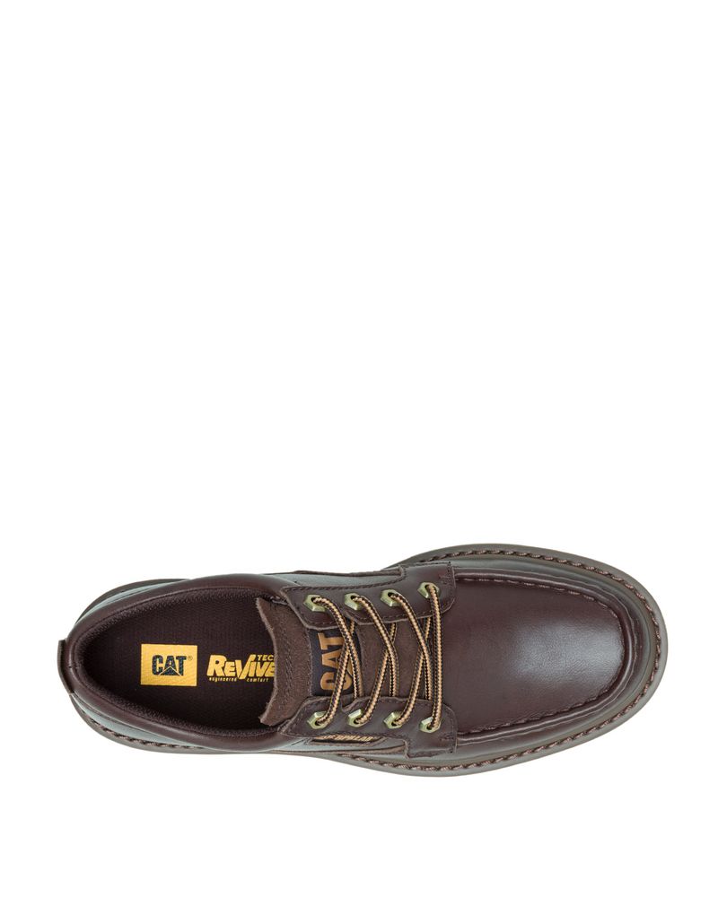 Zapato-Cuero-Hombre-Colorado-Moc-Toe-Low-Cafe-Cat