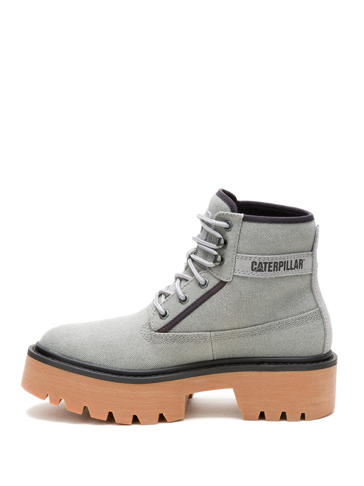 Botín Canvas Mujer Colorado Max 6 Gris Claro Mujer Cat