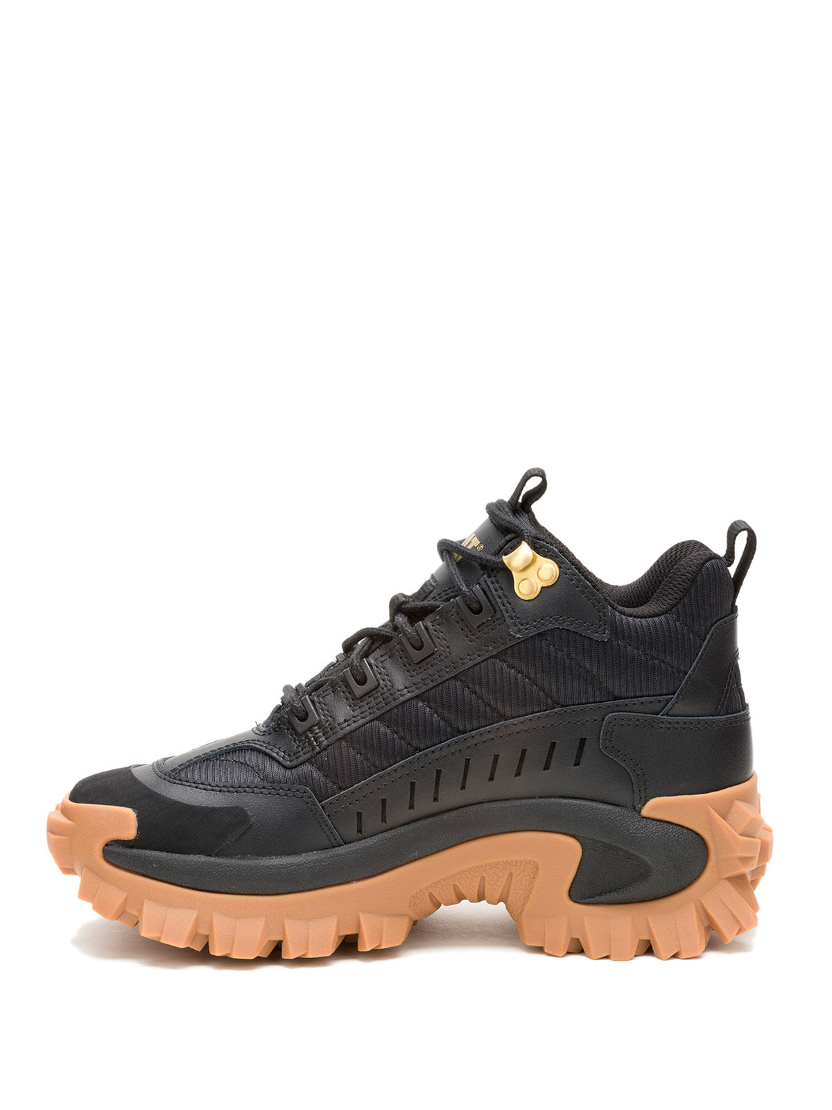 Zapatilla Con Caña Casual Mujer  Intruder Mid Negra/Beige Cat