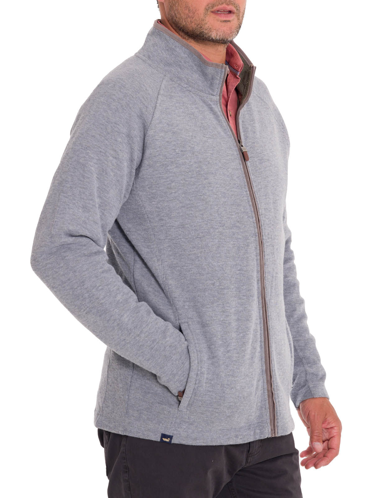 Polerón Algodón Orgánico Hombre Doble Gris Rockford