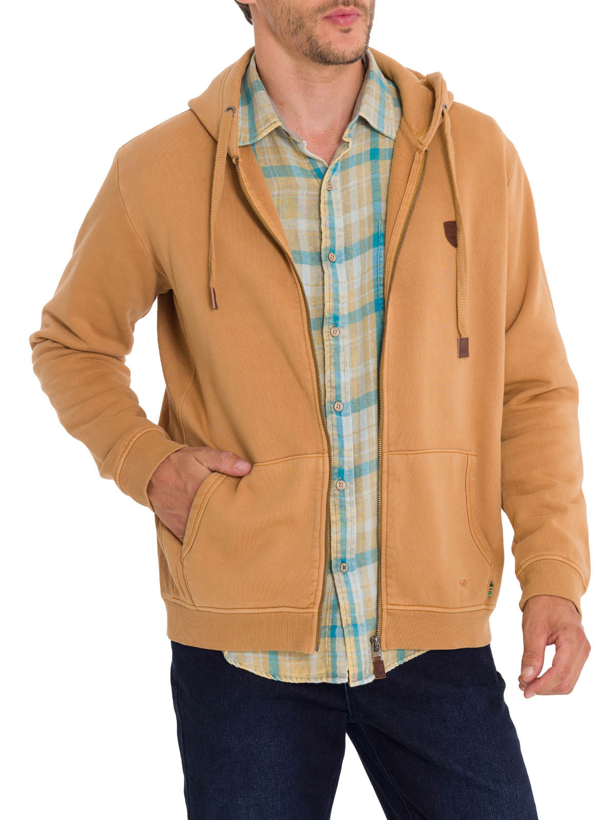 Polerón Algodón Orgánico Hombre Teruel Café Rockford