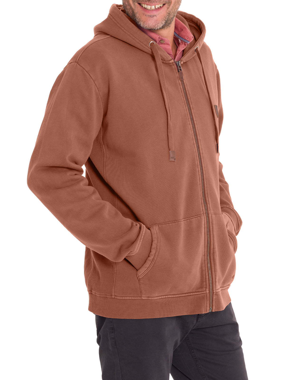 Polerón Algodón Orgánico Hombre Teruel Rojo Rockford