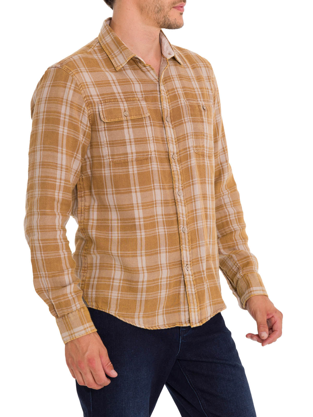 Camisa Algodón Orgánico Hombre Bradford Beige Rockford