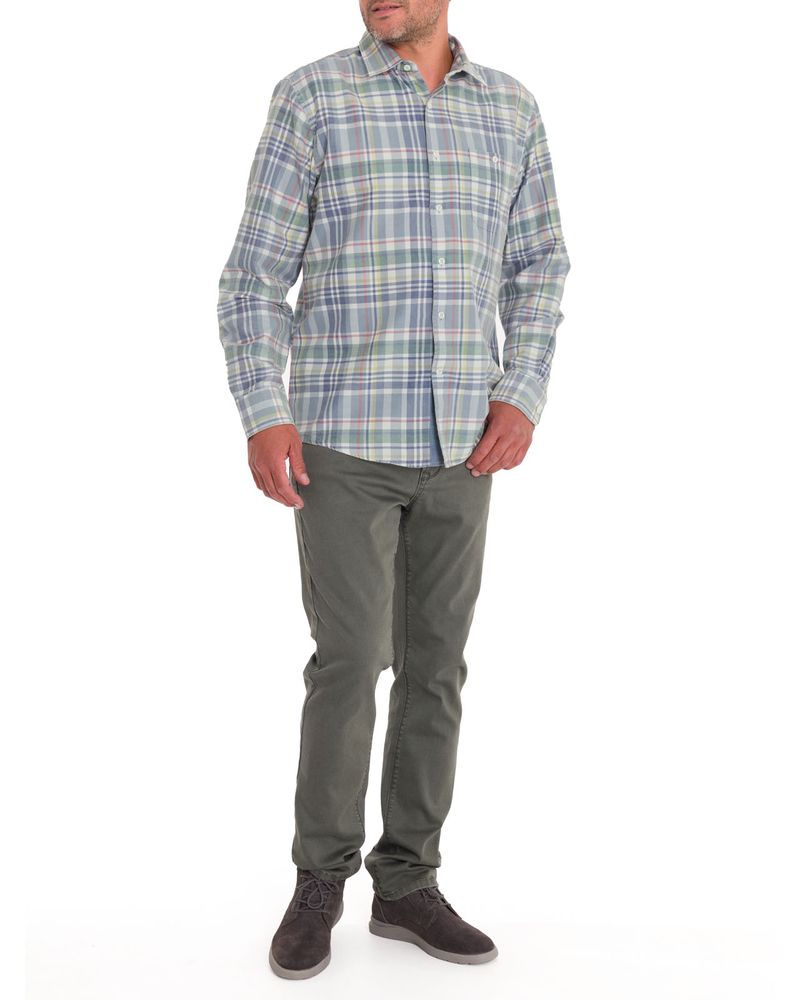 Camisa-Algodon-Organico-Hombre-Arbed-Azul-Rockford