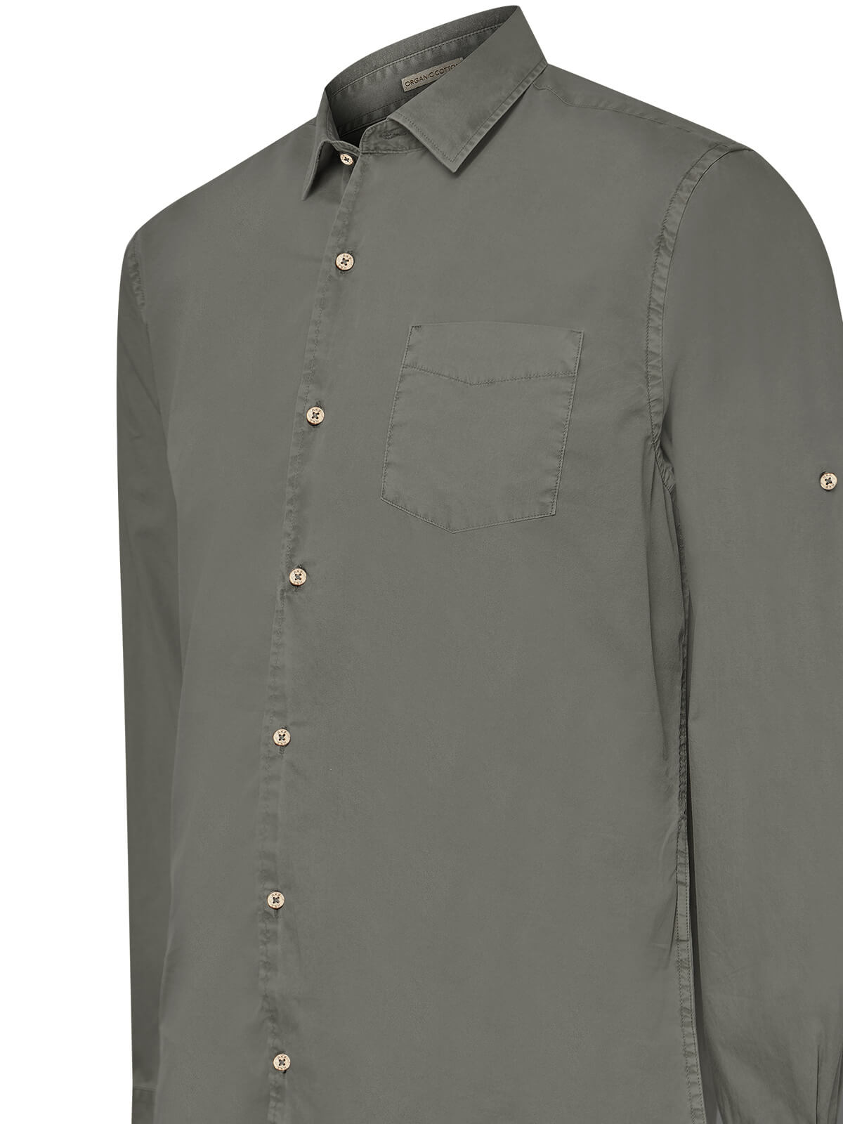 Camisa Algodón Orgánico Hombre Leeds Gris Rockford