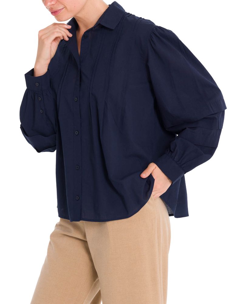 Blusa-Algodon-Organico-Mujer-Denali-Azul-Rockford