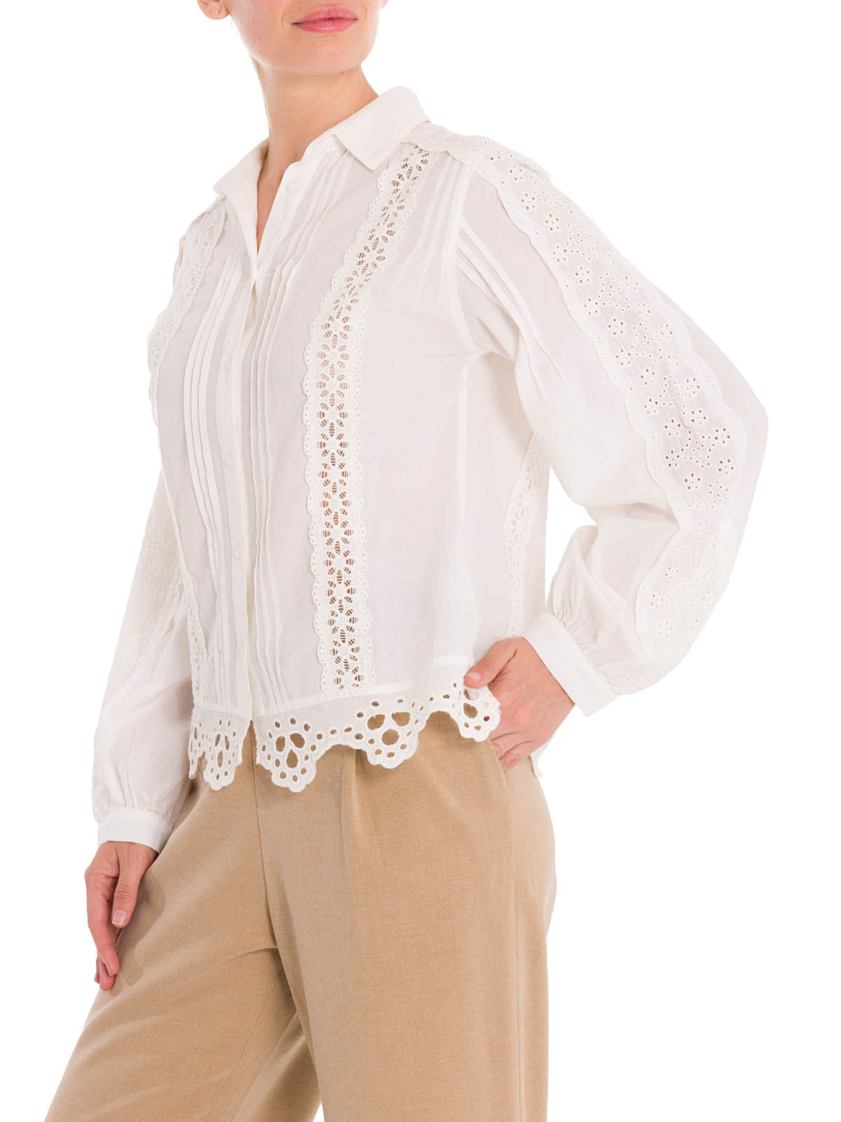 Blusa Algodón Orgánico Mujer Yart Blanco Rockford
