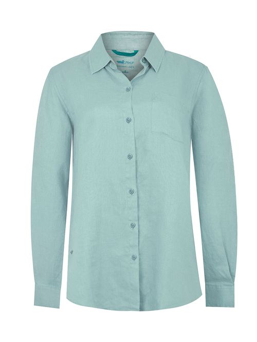 Blusa Lino Orgánico Mujer Lirio Celeste Rockford
