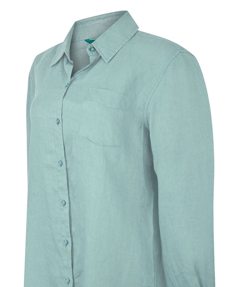 Blusa-Lino-Organico-Mujer-Lirio-Celeste-Rockford