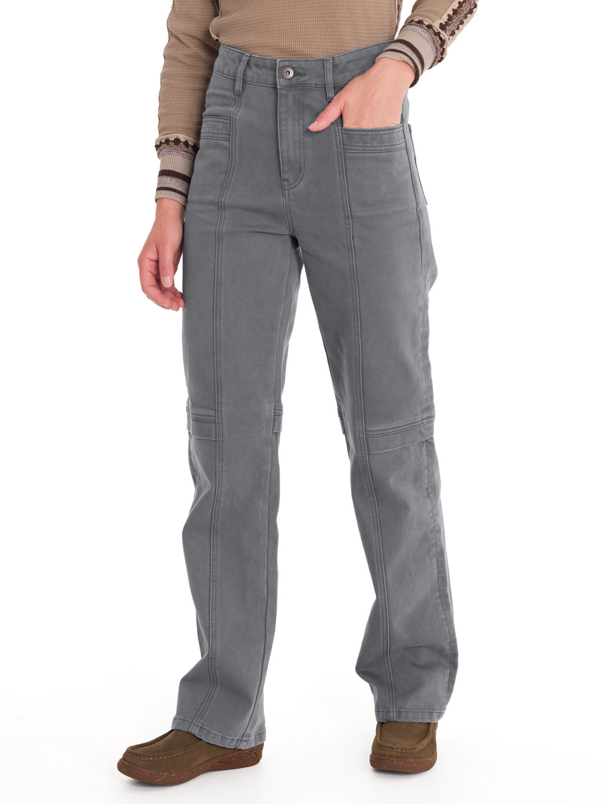 Jeans Algodón Mujer Traful Gris Rockford