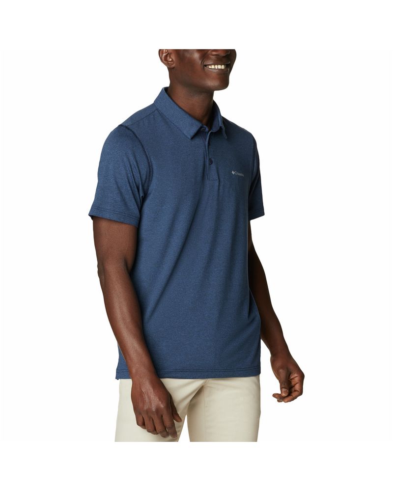 Polera-Manga-Corta-Hombre-Tech-Trail-Polo-Azul-Columbia