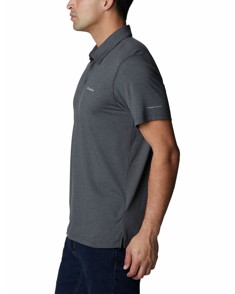 Polera-Manga-Corta-Hombre-Tech-Trail-Polo-Gris-Columbia