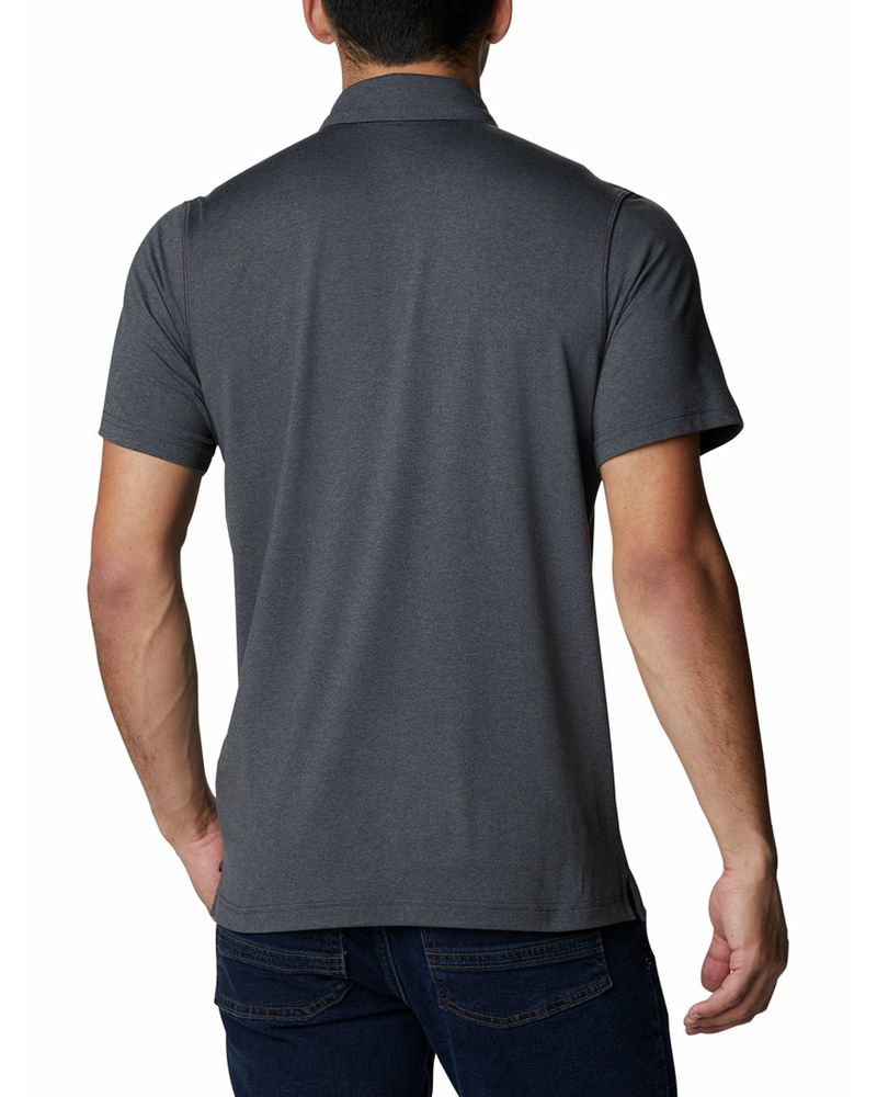Polera-Manga-Corta-Hombre-Tech-Trail-Polo-Gris-Columbia