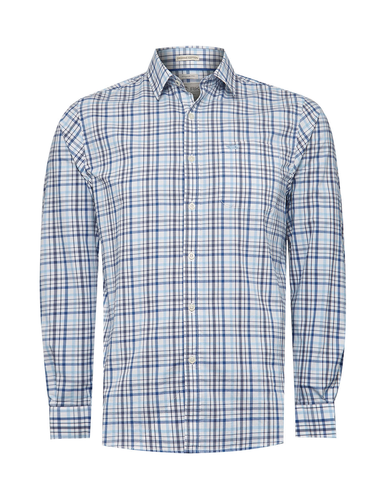 Camisa Algodón Orgánico Hombre Mild Azul Rockford
