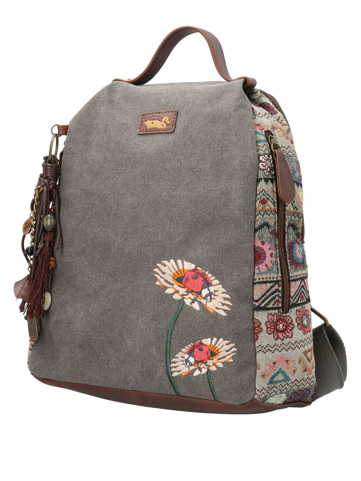 Mochila Textil Mujer Joint Back Gris Rockford