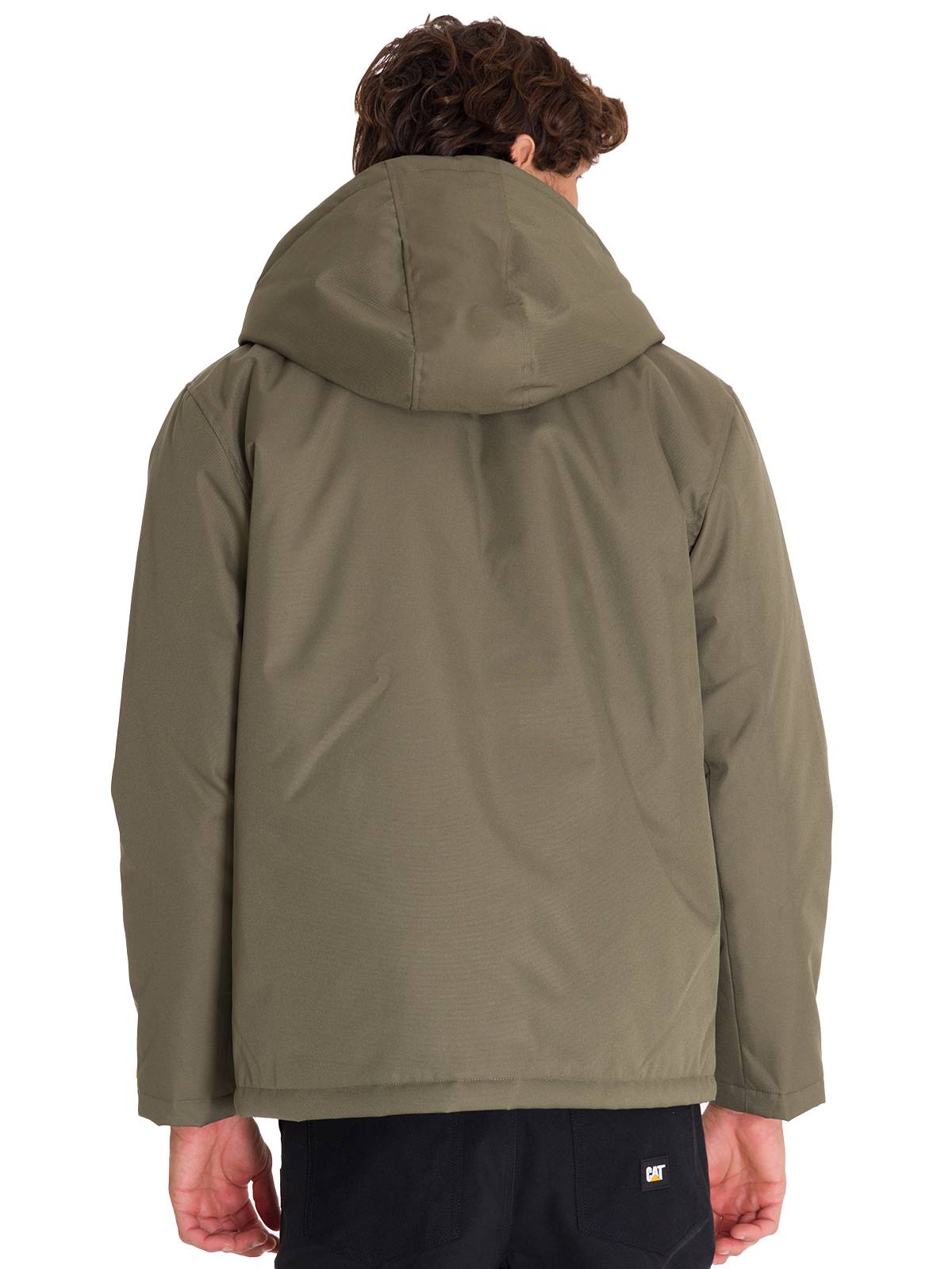 Chaqueta Manga Larga Hombre HEAVYWEIGHT INSULATED HOODED WORK JACKET Oliva Cat