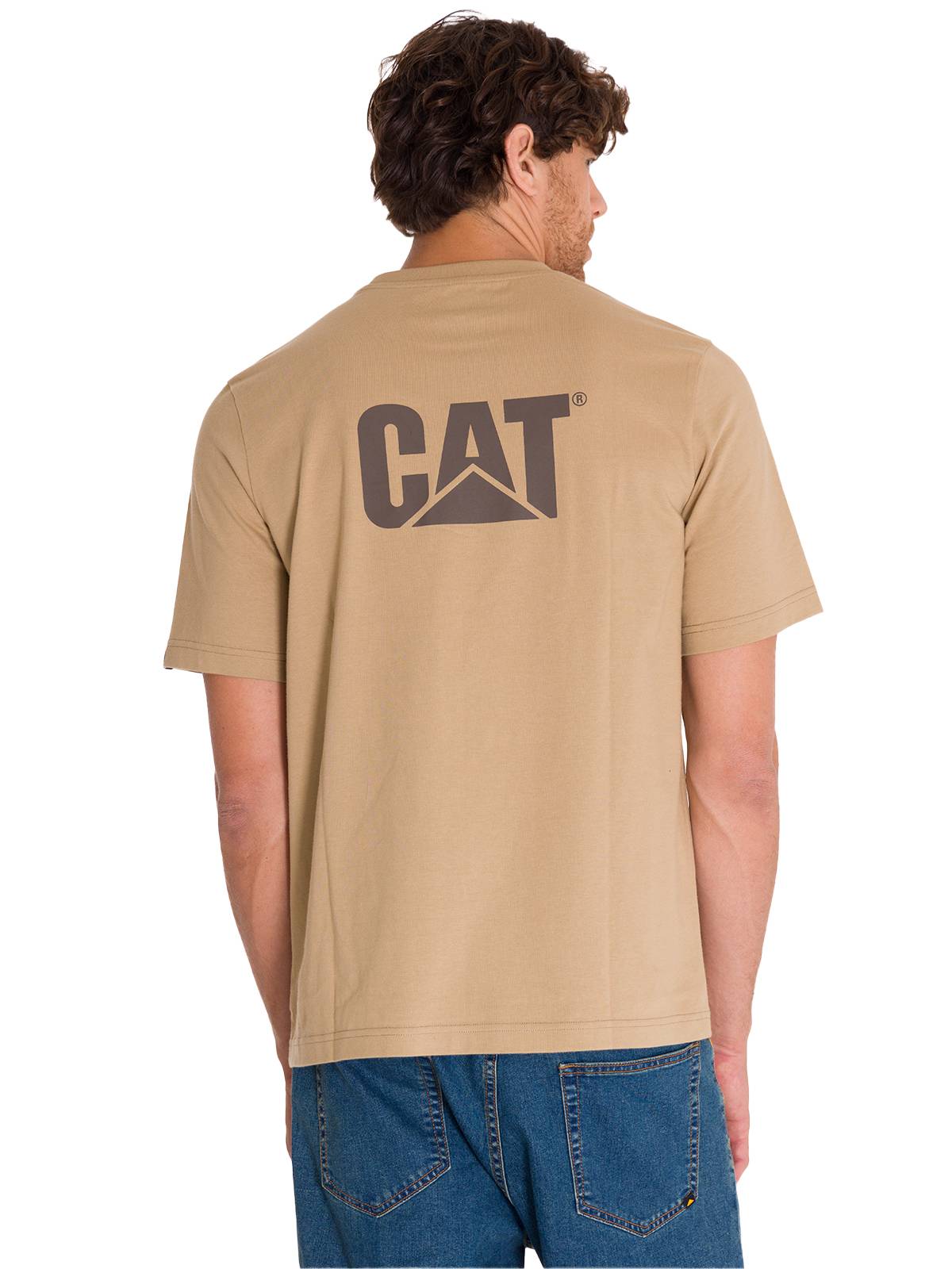 Polera Manga Corta Casual Hombre TRADEMARK TEE Café Clara Cat