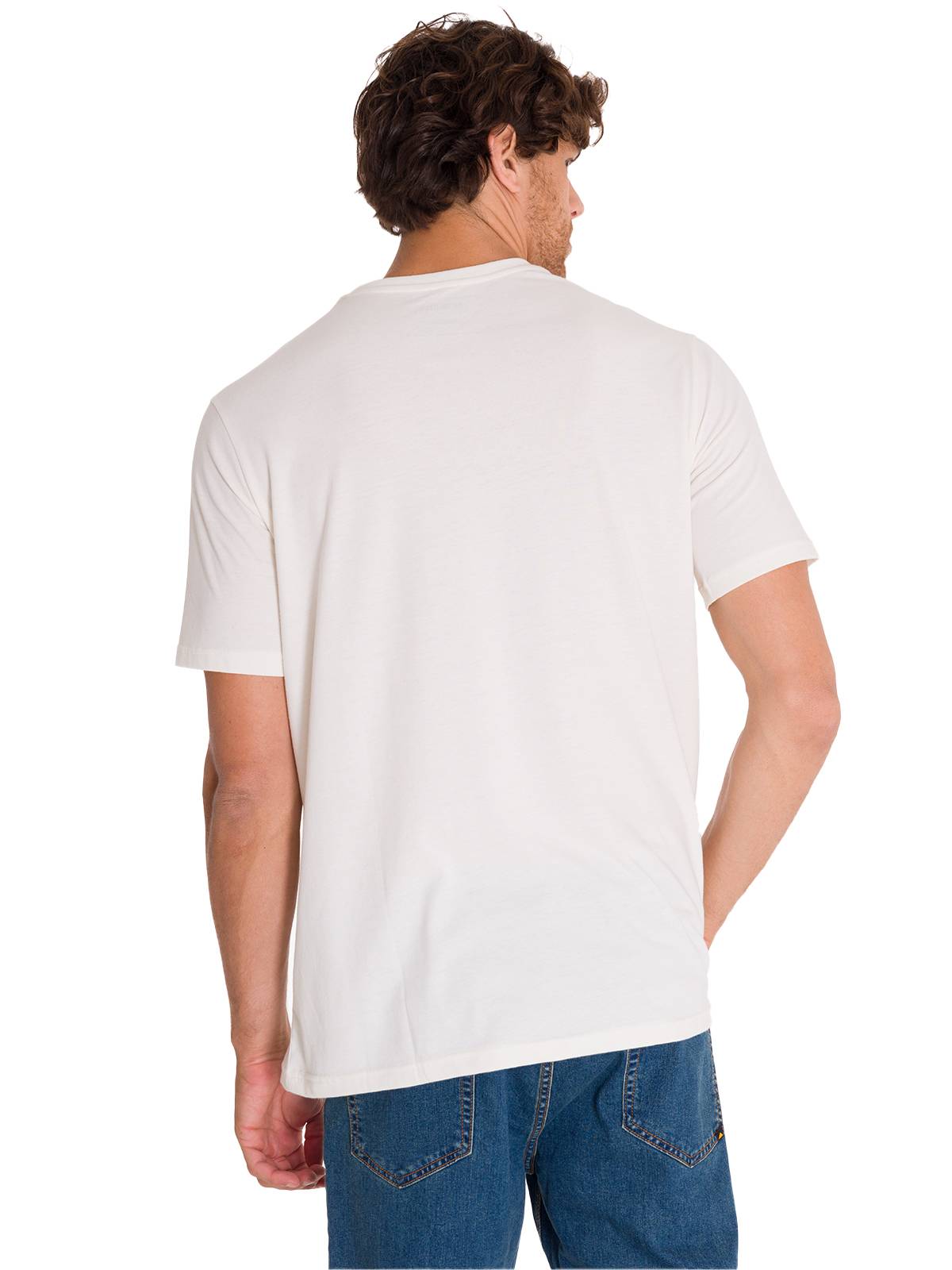 Polera Manga Corta Casual Hombre HISTORIC TRADITIONS GRAPHIC TEE Blanca Cat