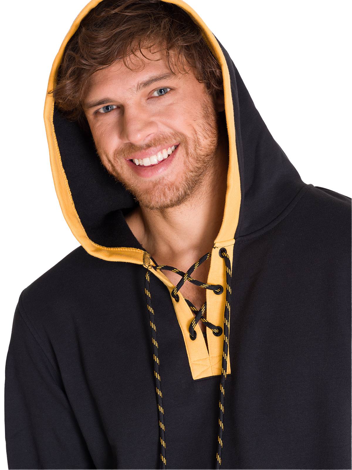 Polerón Manga Larga Hombre CENTENNIAL LACE-UP HOODIE Negro Cat