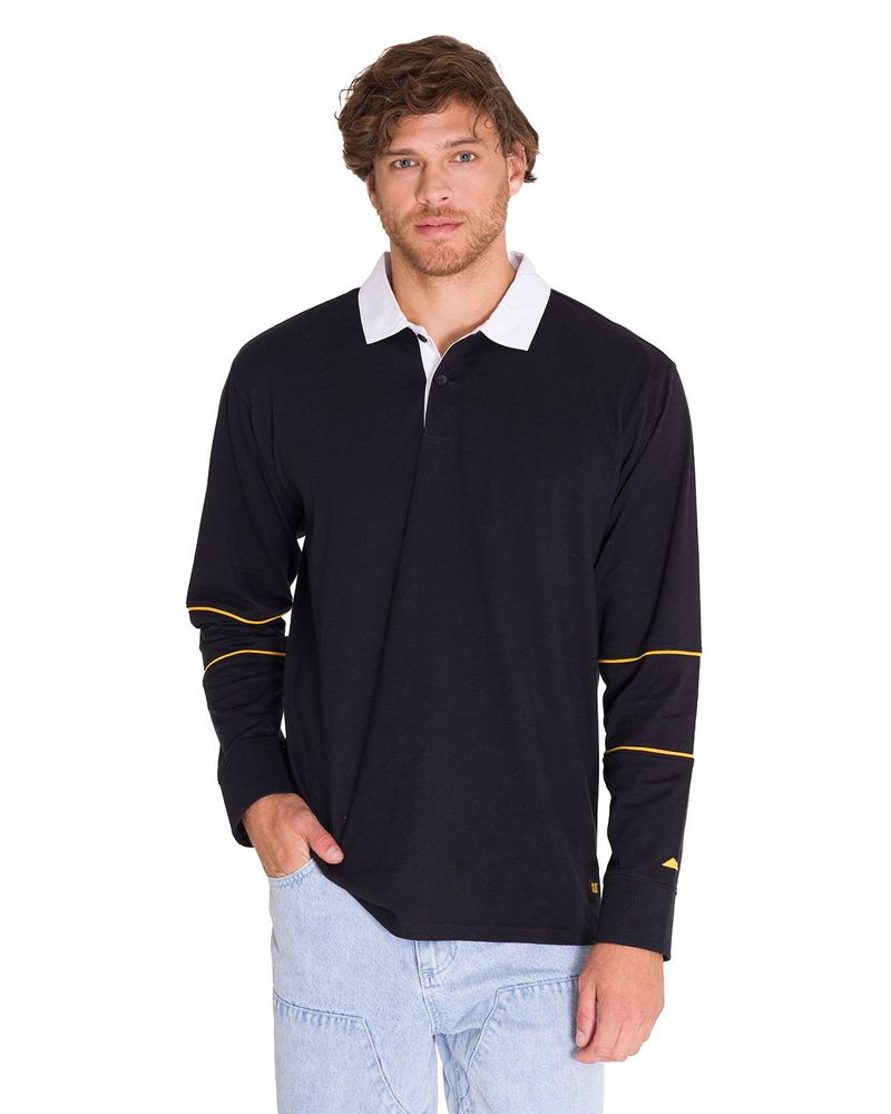 Polera-Manga-Larga-Hombre-LIGHTWEIGHT-RUGBY-L-S-Negra-Cat